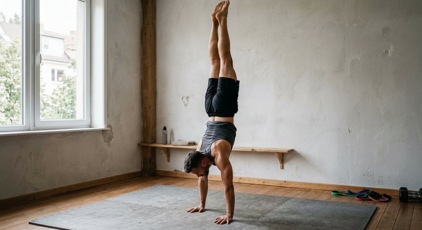 Ultimate Guide To Bodyweight Shoulder Exercises (At Home) home shoulder training handstand hold