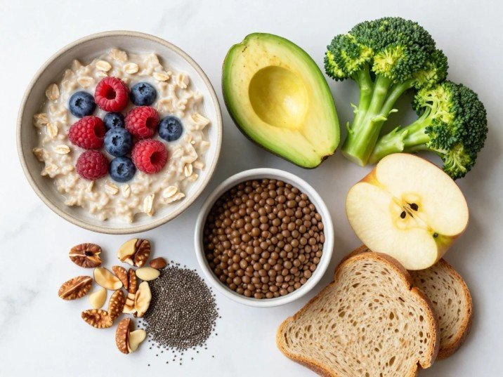 daily fiber intake chart by age and sex for high fiber diet plan