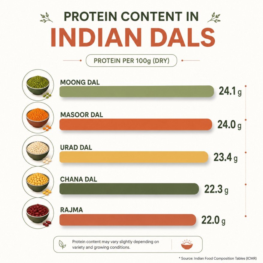 High Protein Indian Food Chart