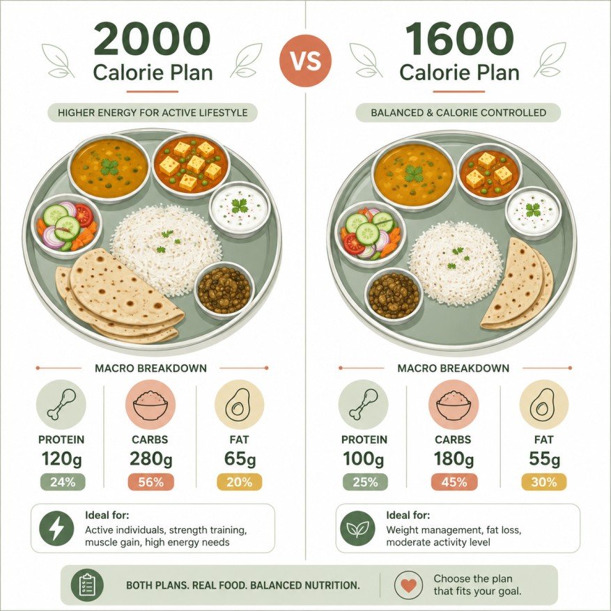 High Protein Indian Food Chart